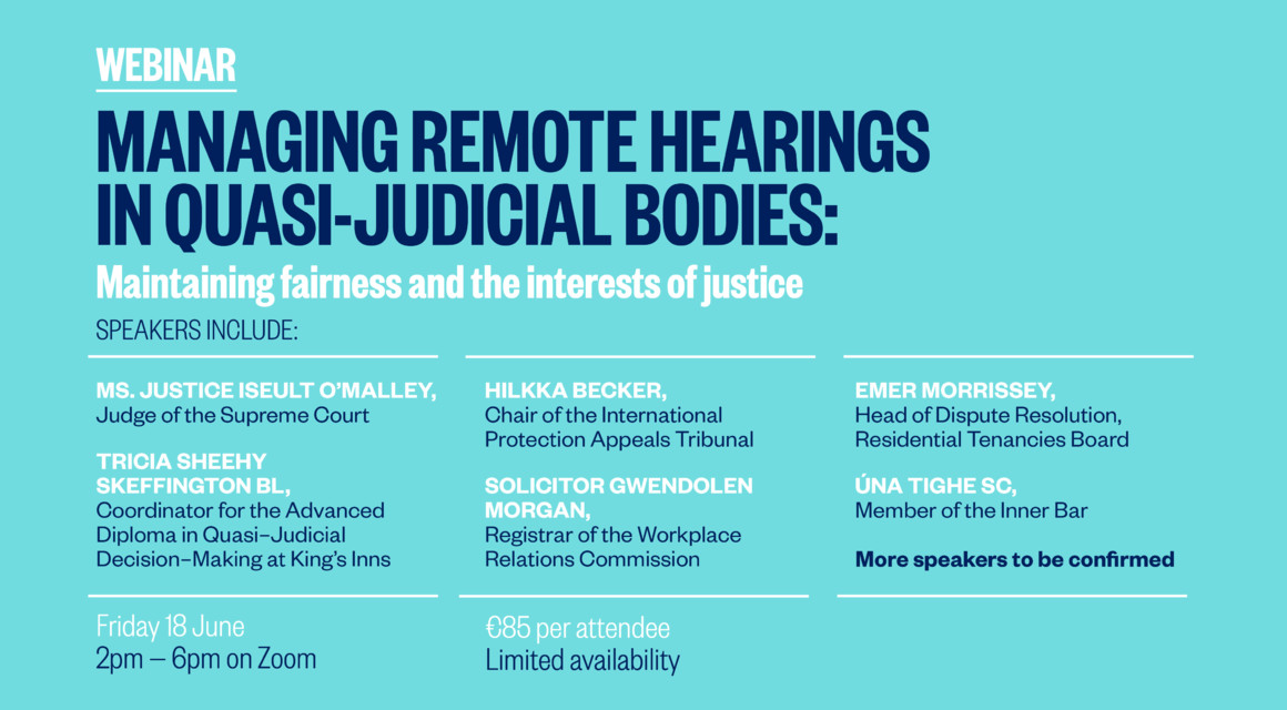 Webinar: Managing Remote Hearings in Quasi–Judicial Bodies